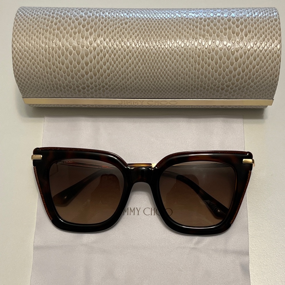 Jimmy Choo Brown Sunglasses with Case